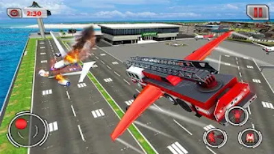 fire truck flying robot rescue Screenshot2