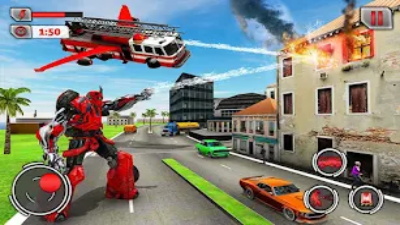 fire truck flying robot rescue Screenshot3