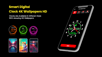 Digital Clock 4K Wallpapers HD Screenshot5