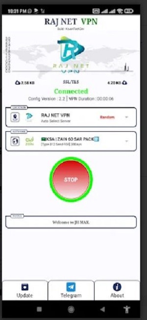 RAJ NET VPN Screenshot1