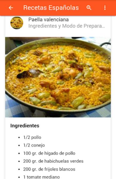 Recetas Españolas Screenshot1