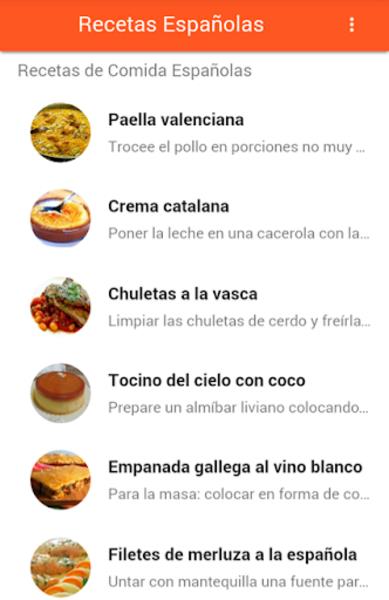 Recetas Españolas Screenshot2