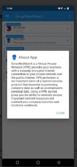 SmartNetFiberX VPN Screenshot3