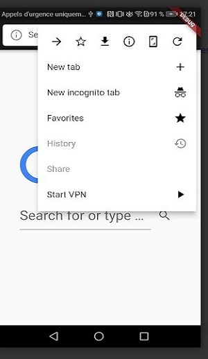 Surfsafer Browser: Web VPN Screenshot1