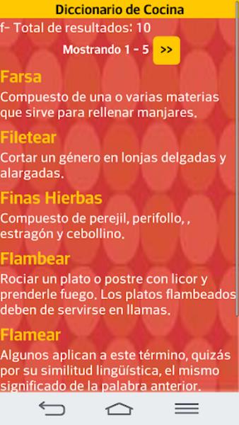 DiccionariodeCocina Screenshot1