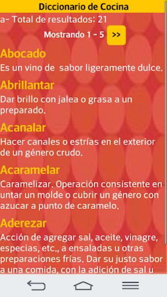 DiccionariodeCocina Screenshot2