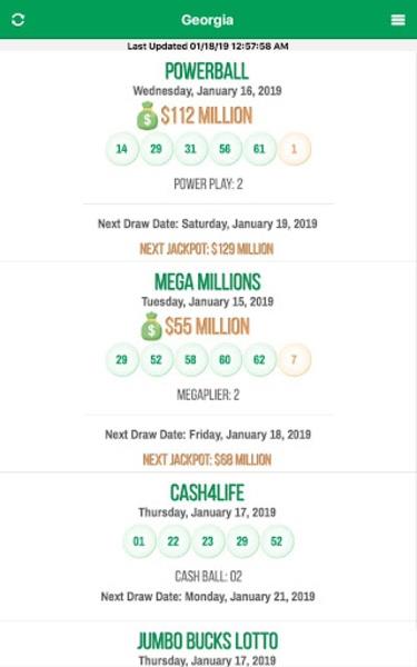 Result lotto deals january 18 2019