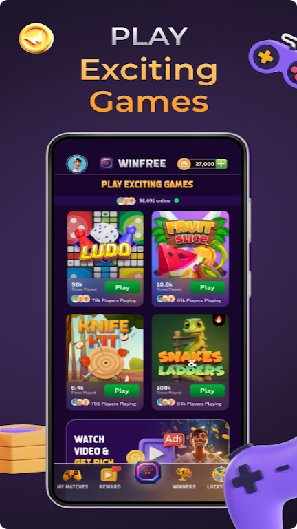 WinFree: Play & Earn WinCoins Screenshot2