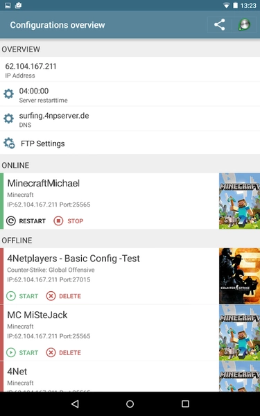 4Netplayers Server Manager Screenshot5