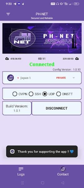 PH-NET VPN Screenshot2