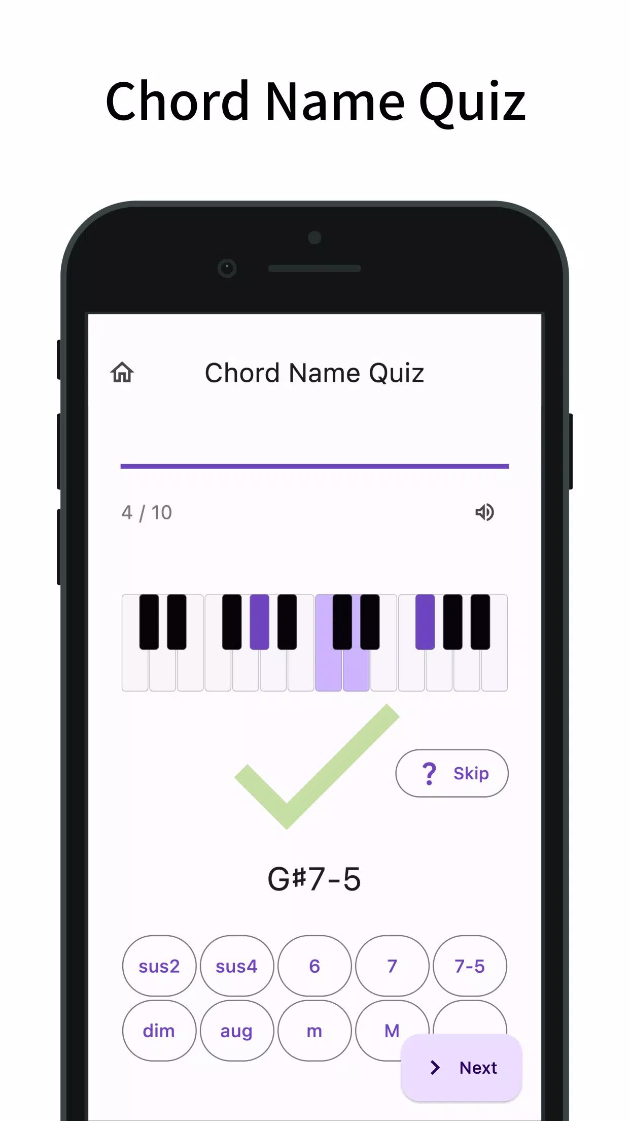 Chord Quiz: Learn Piano Chord Screenshot1