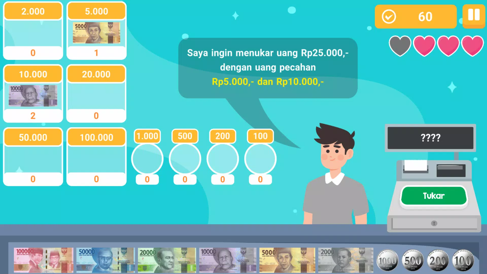 Belajar Tukar Uang Rupiah Screenshot4