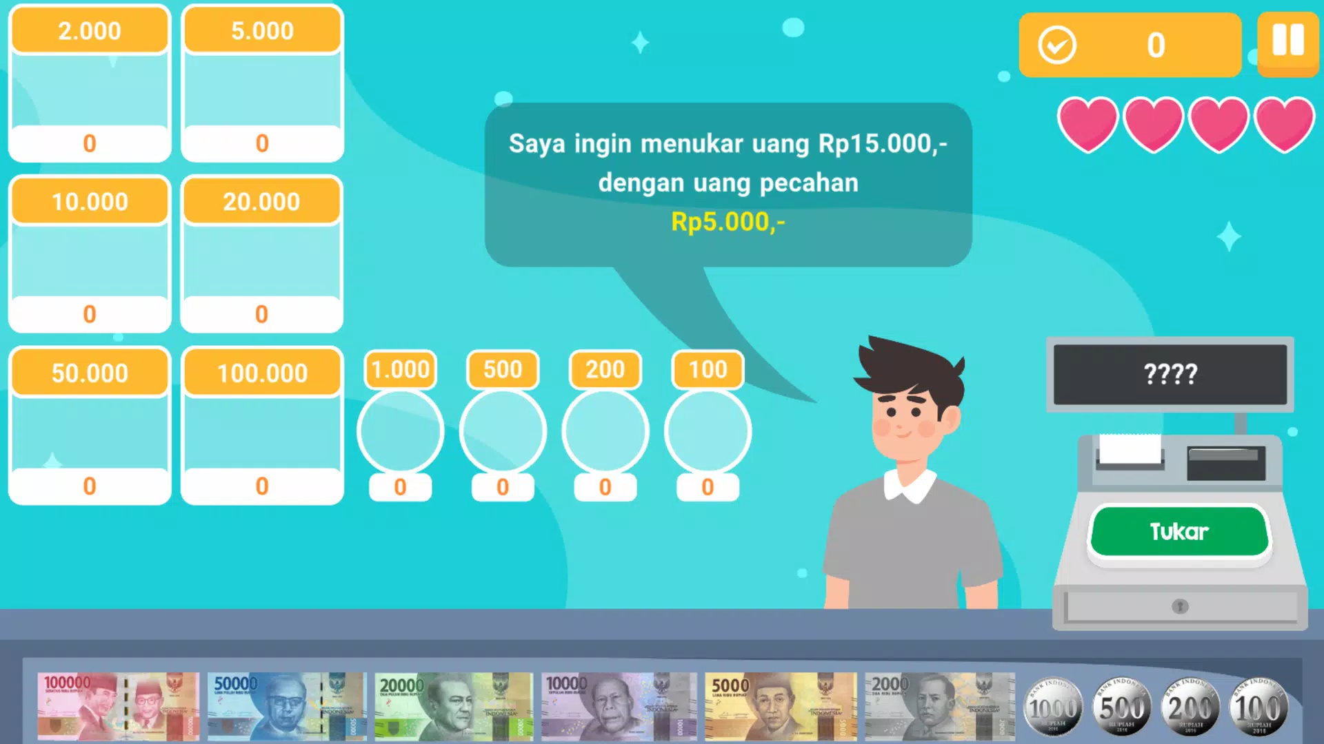 Belajar Tukar Uang Rupiah Screenshot3