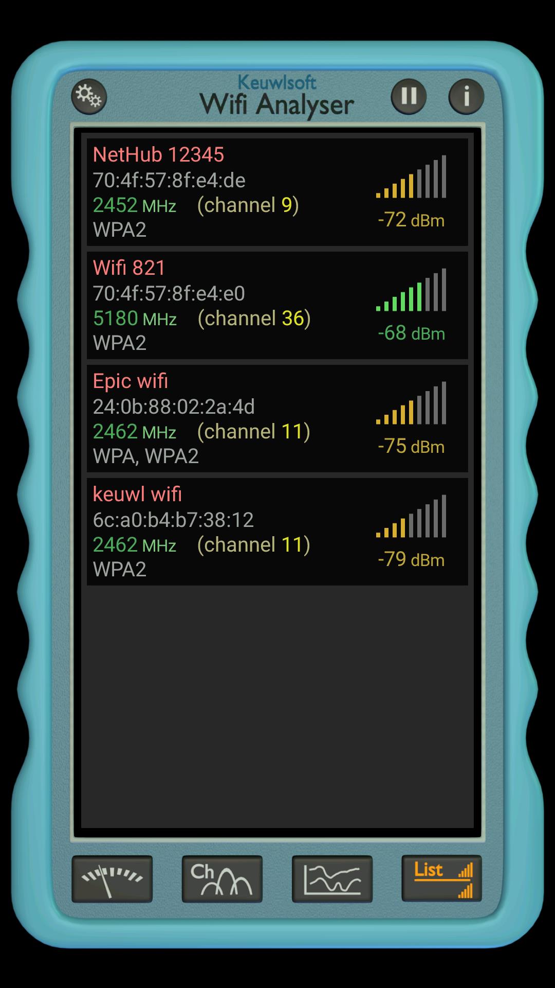 Wifi Analyser Screenshot4