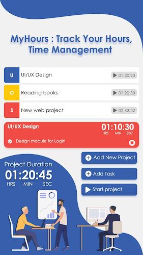 MyHours : Track Your Hours, Ti Screenshot1