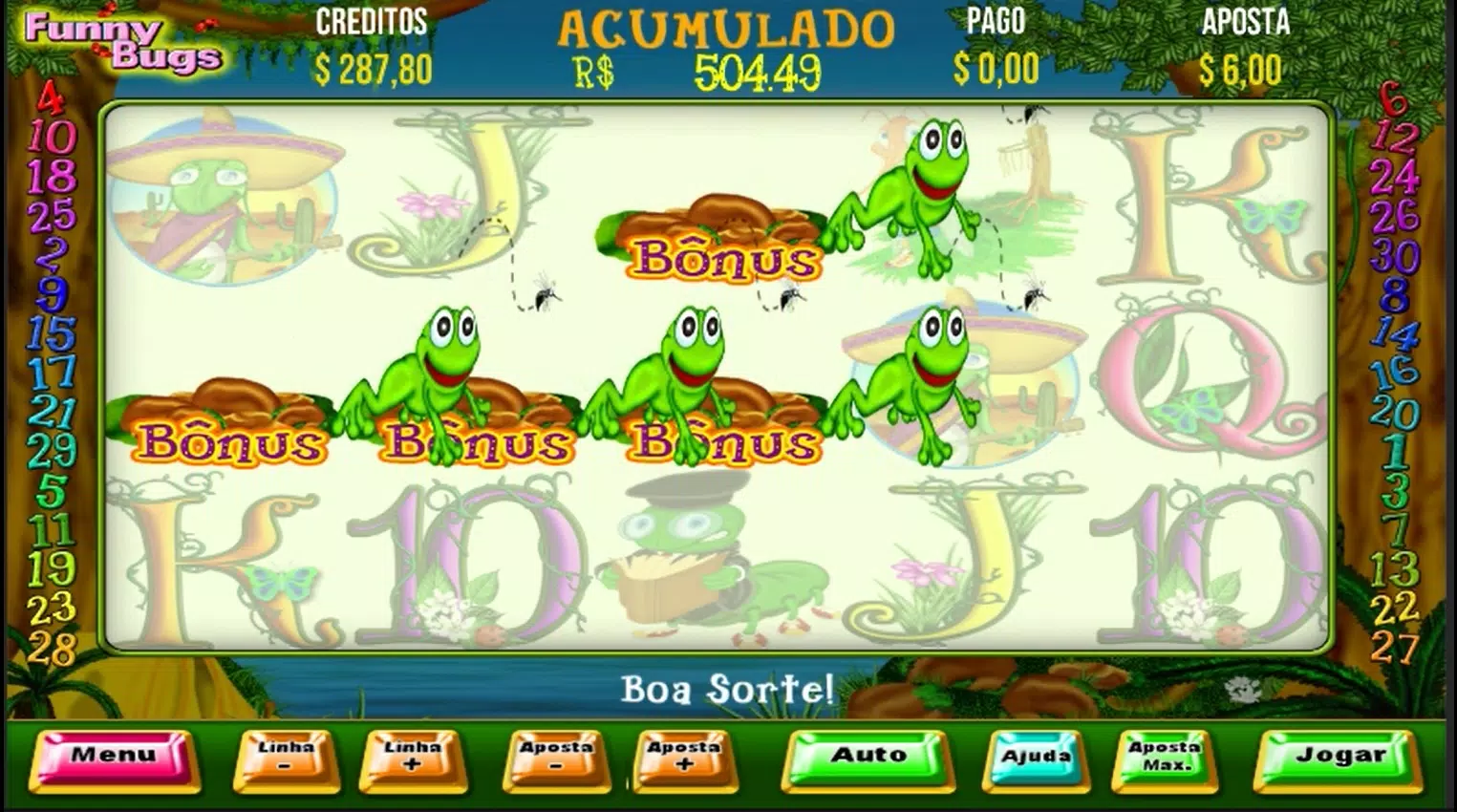 Funny Bugs Video Slot Bingo Screenshot3