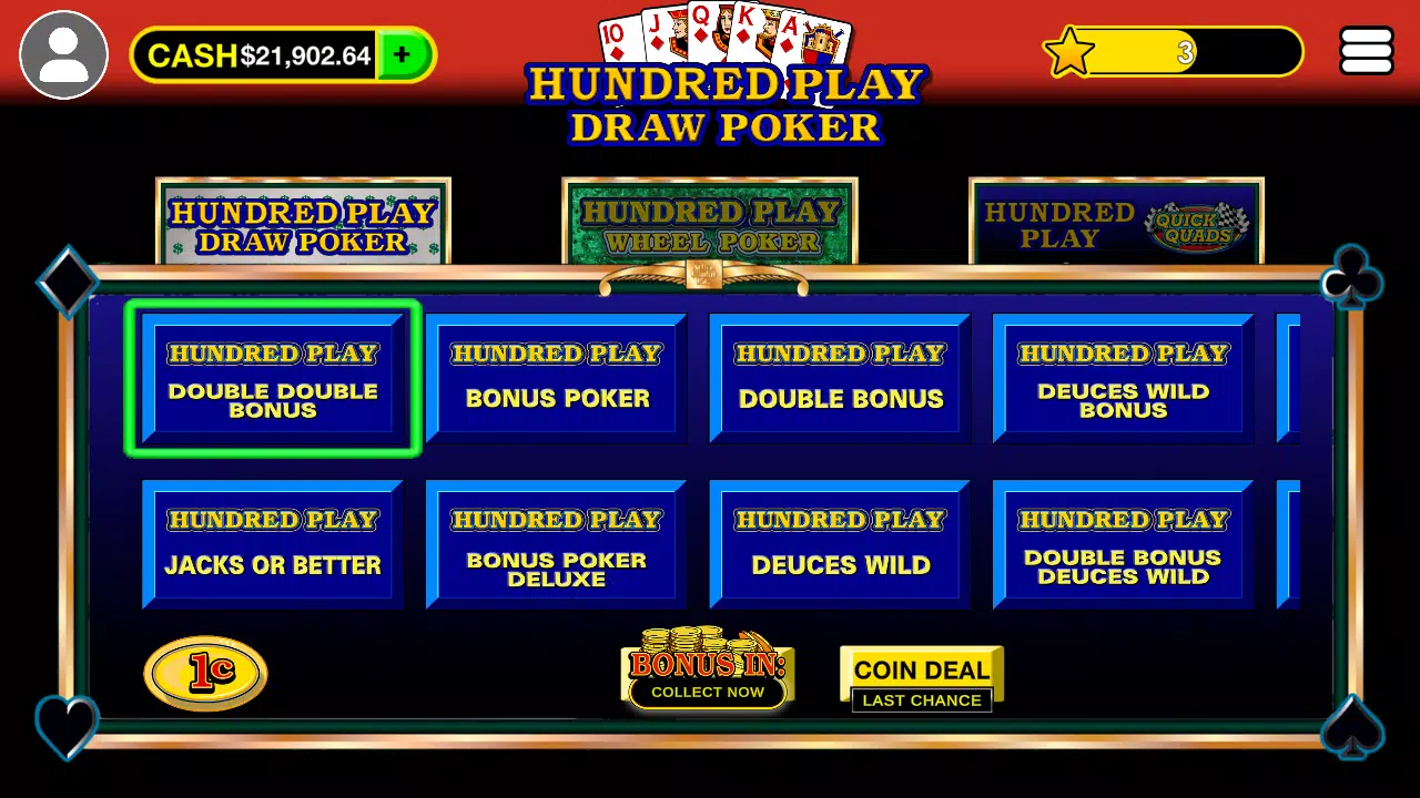 Hundred Play Draw Video Poker Screenshot1