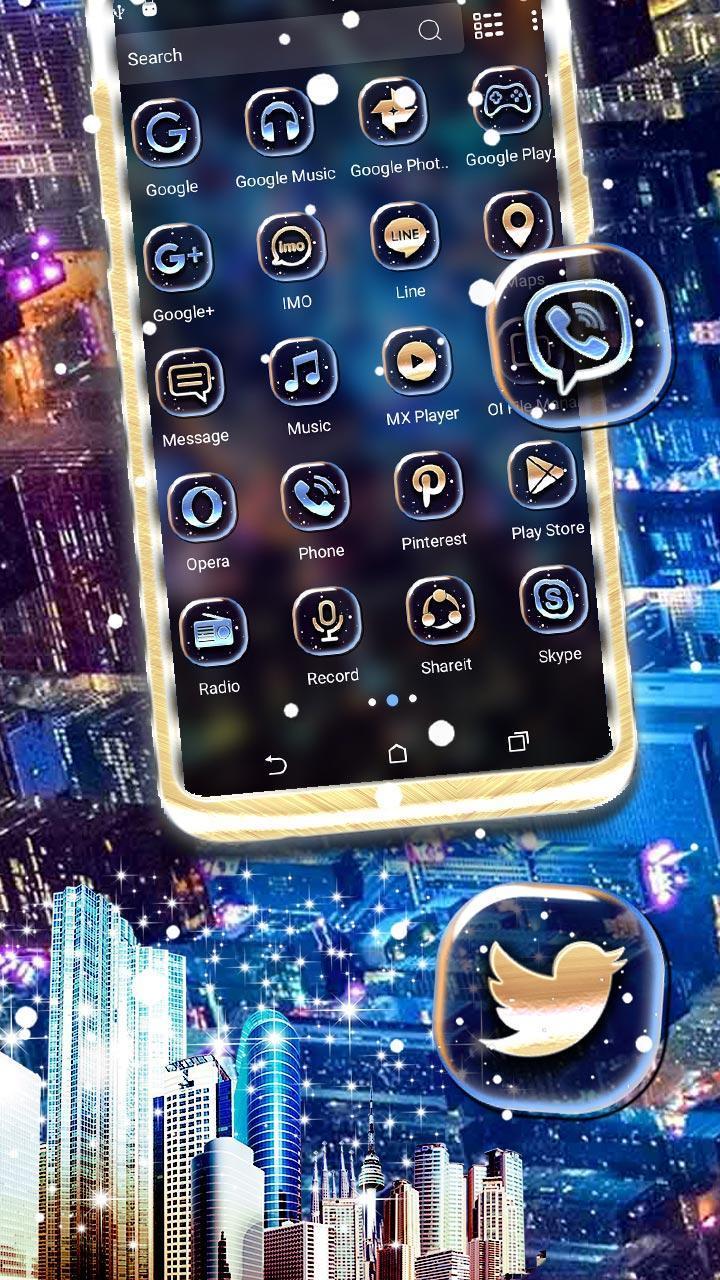 City Night Launcher Theme Screenshot2