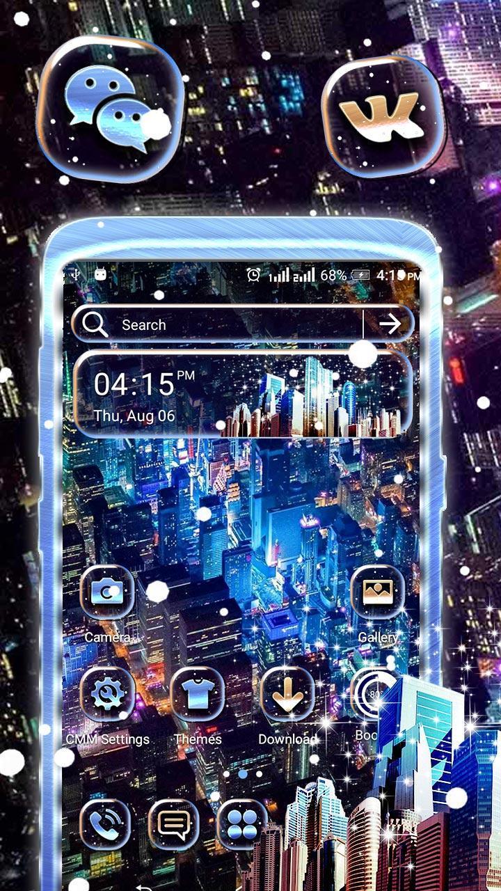 City Night Launcher Theme Screenshot1