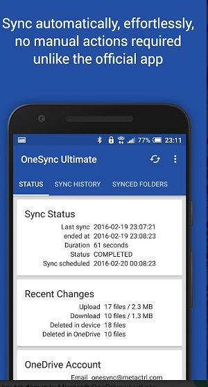 OneSync: Autosync for OneDrive Screenshot1