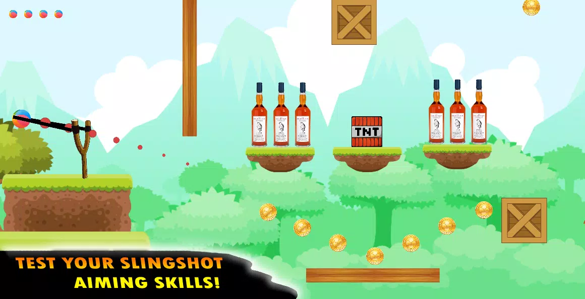 Knock Down Bottles :slingshot Screenshot1