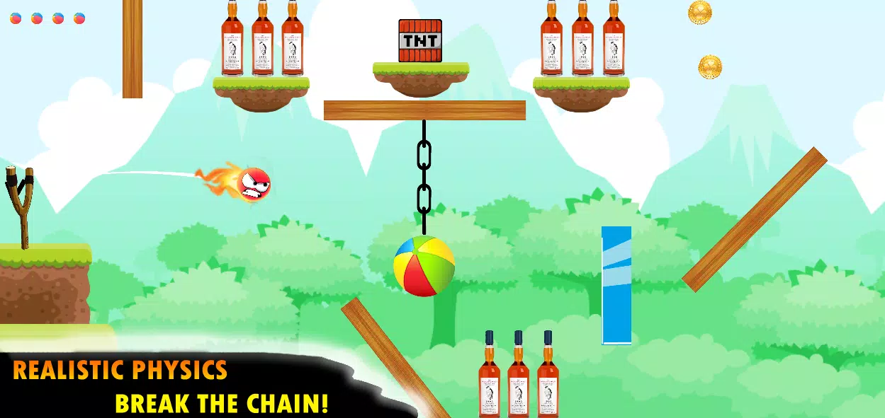 Knock Down Bottles :slingshot Screenshot2