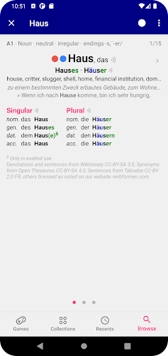 Nouns German Dictionary Screenshot2