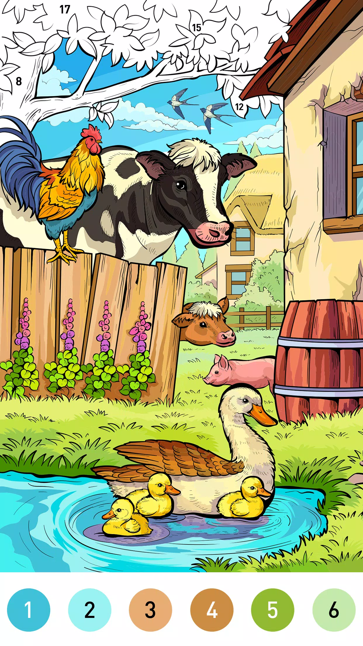 Farm Color by number game Screenshot2