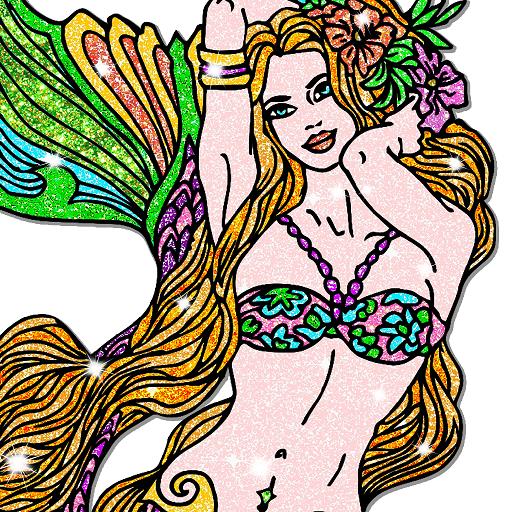 Mermaid Color by Number Book APK