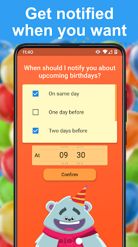 Birthday calendar Screenshot1