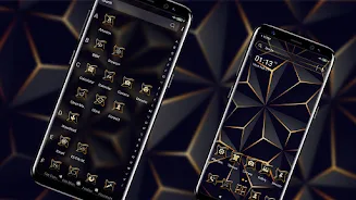 3D Triangle Black Theme Screenshot4