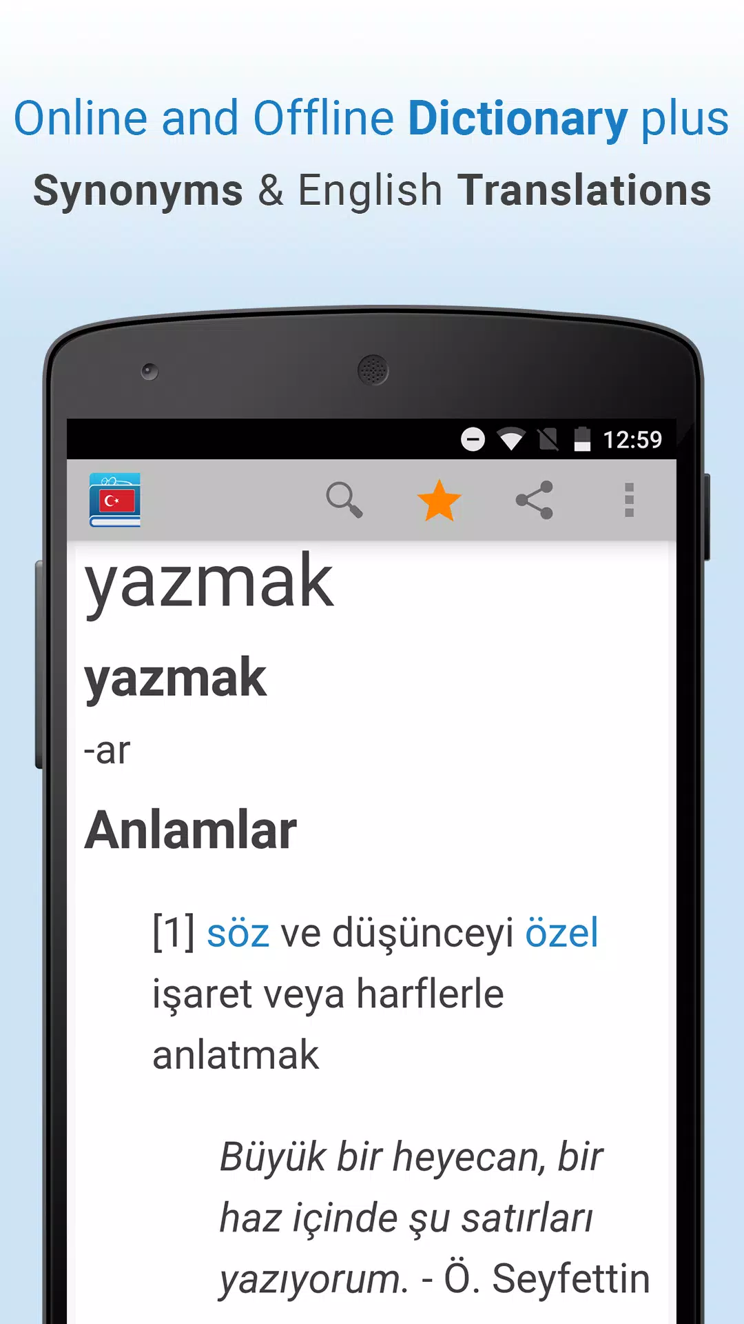 Turkish Dictionary & Thesaurus Screenshot1