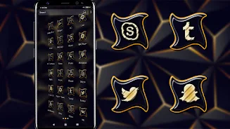 3D Triangle Black Theme Screenshot3