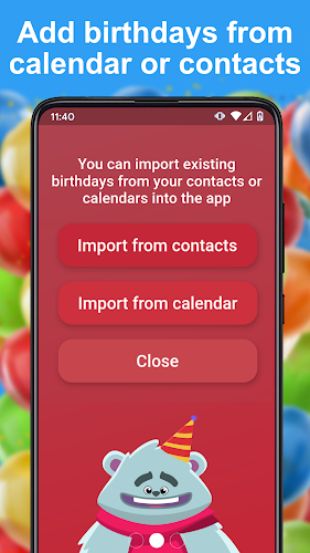 Birthday calendar Screenshot2