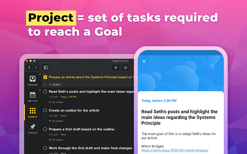 Chaos Control: GTD Organizer & Free Screenshot3