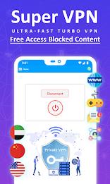 Super VPN Hotspot Client VPN Screenshot1