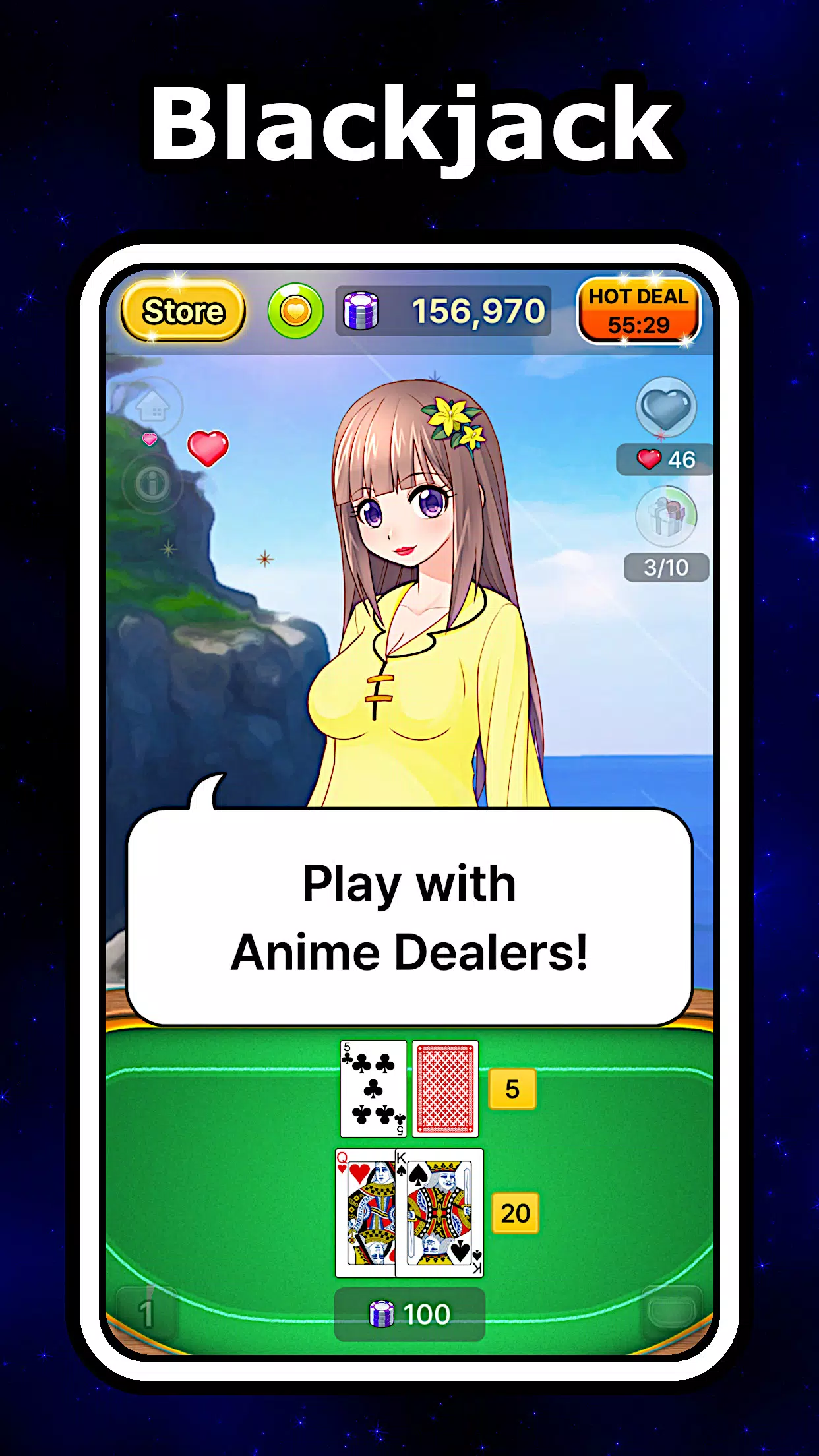 Blackjack: Anime Dealers Screenshot1