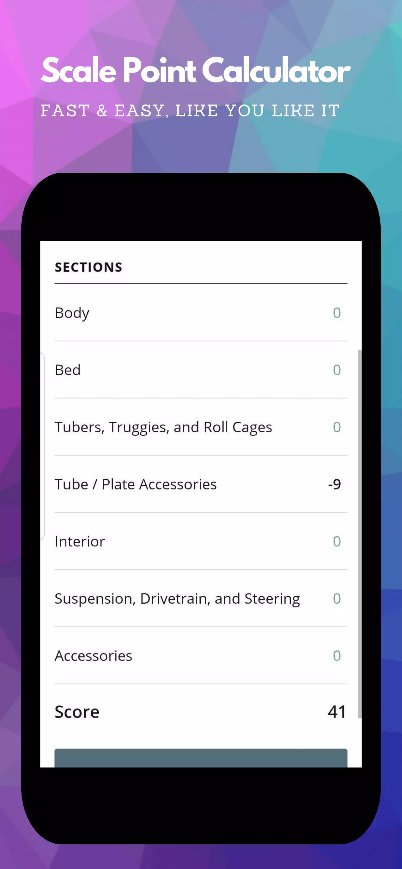 RC Crawl Scorekeeper Screenshot2