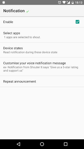 Notification Reader: Shouter Screenshot2