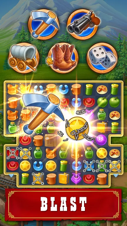 Jewels of the Wild West・Match3 Screenshot3