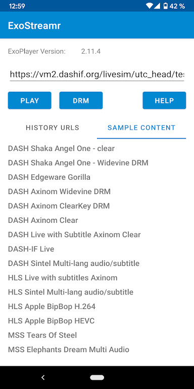 ExoStreamr - ExoPlayer Stream Screenshot3