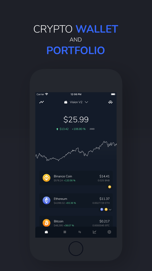 Vision Bitcoin Crypto Wallet Screenshot4