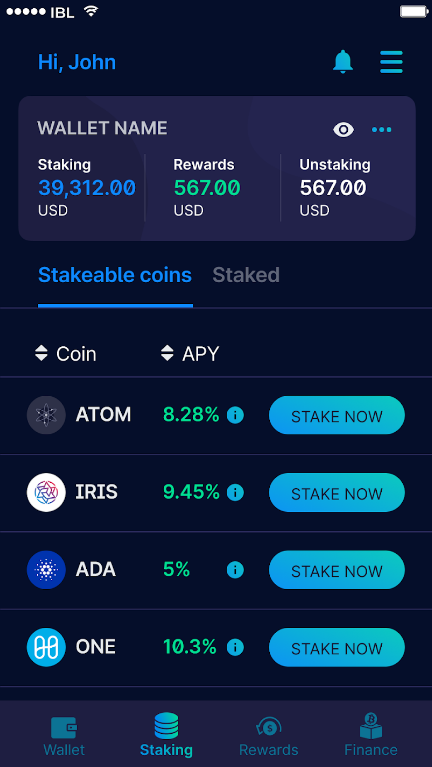 Moonstake Wallet Coin Staking Screenshot2