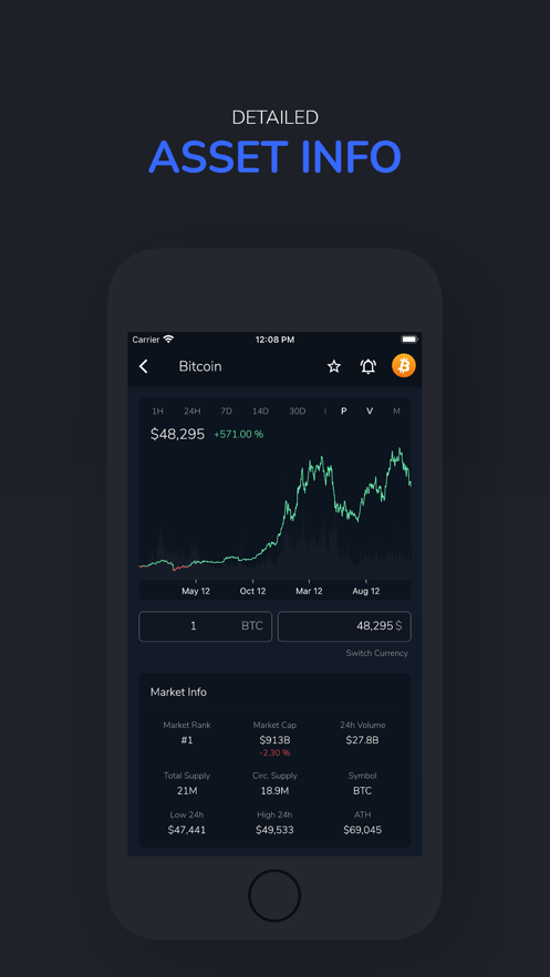 Vision Bitcoin Crypto Wallet Screenshot3