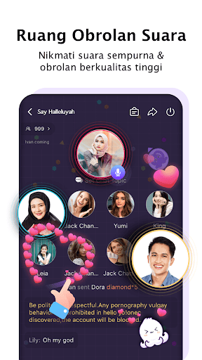 Hello Yo – Club Obrolan Suara Screenshot1