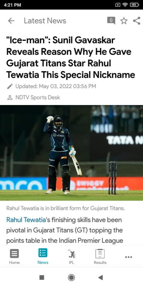 NDTV Cricket Screenshot3