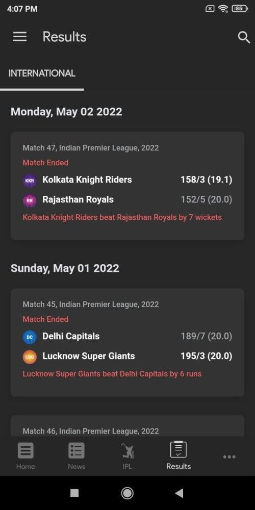 NDTV Cricket Screenshot2