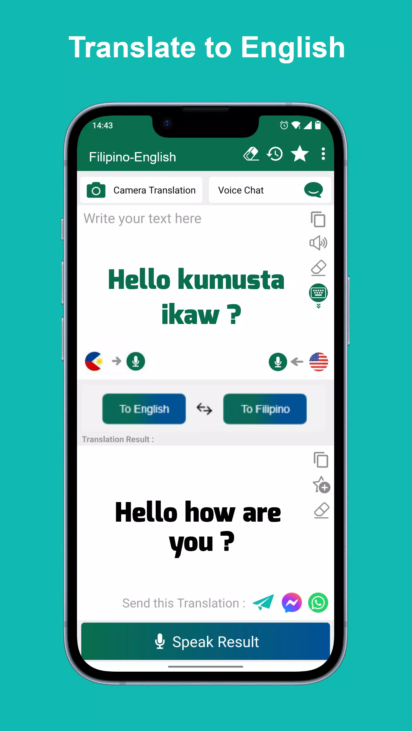 Trình dịch tiếng Anh Tagalog Screenshot2