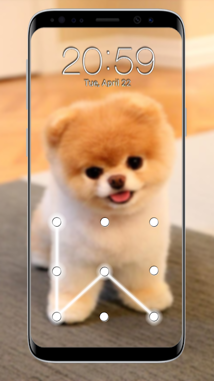 Puppy Dog Pattern Lock Screen Screenshot2