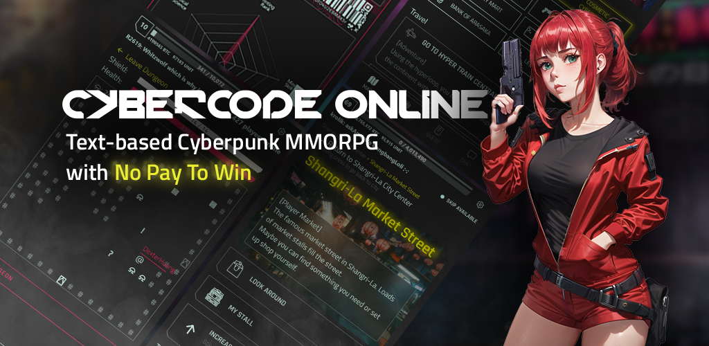 CyberCode Online -Text MMORPG Screenshot1